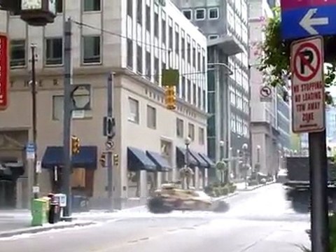 The Dark Knight Rises - Batwing Chases Tumblers On Set