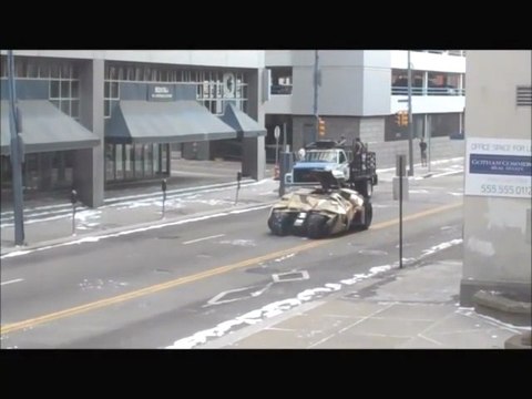 The Dark Knight Rises - Catwoman / Tumbler Chase On Set #2