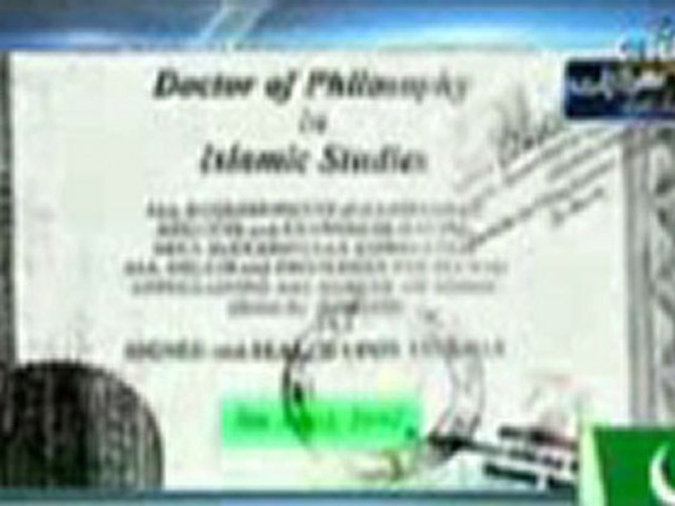 Amir Liaquat Hussain Holds Fake Degree of Masters and Phd