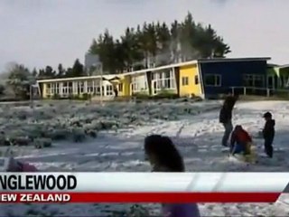 Raw Video Rare Snow in New Zealands Capital