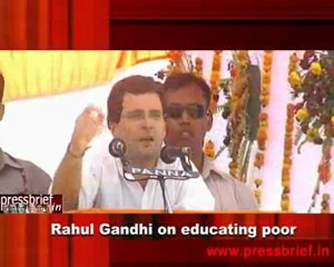 Rahul Gandhi on educating poor