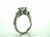 FDENS3077ROR Vintage Style Round Diamond Flower Engagement Ring Setting