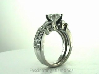 FDENS3077RO Vintage Style Diamond Flower  Ring Setting And Matching Wedding Band