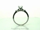 FDENS3074ROR  Round Shape And Baguette Diamond Engagement Ring In Prong Setting