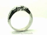 FDENS3074  Semi Mount Baguette Diamond Wedding Rings In Prong Setting