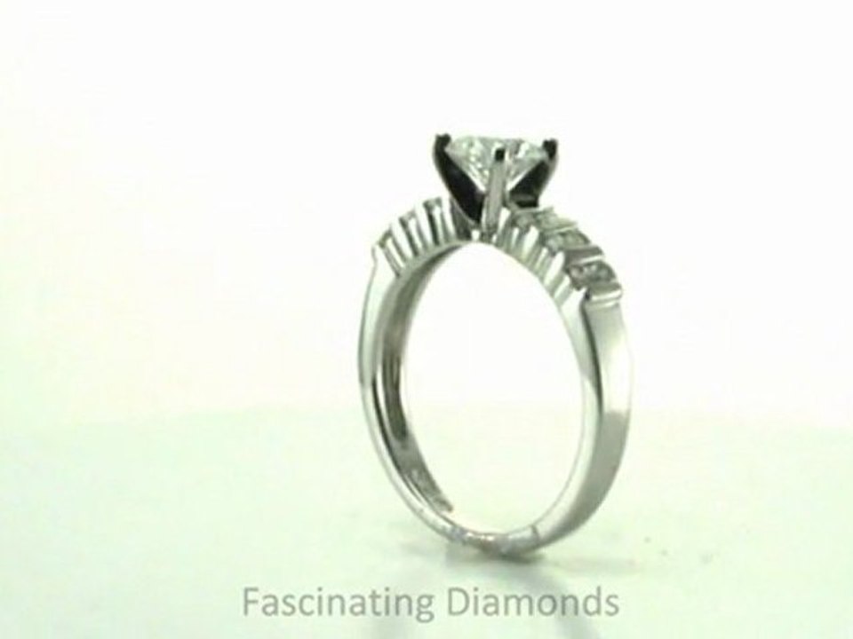 FDENS3072ROR  Round Shape Diamond Engagement Pave Set Ring