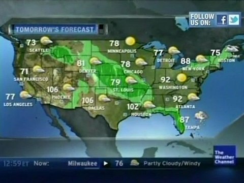 TWC Satellite Local Forecast from July-August 2011 Daytime #9