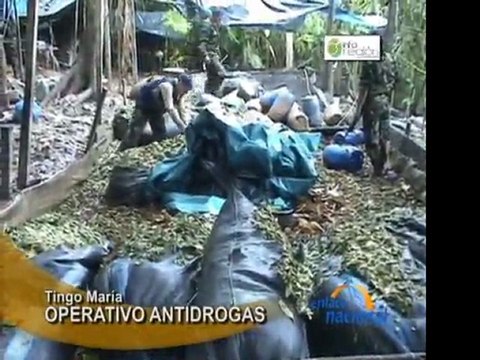 Policia destruye 20 laboratorios de PBC en Ayacucho, Cusco y Huanuco