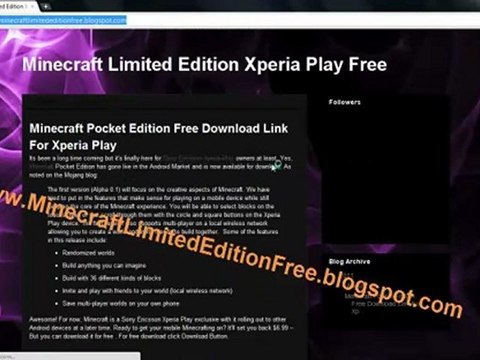 How to play Sony Ericsson Xperia Play Minecraft Pocket Edition For free