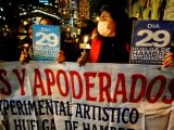 Vigilia de apoyo a estudiantes chilenos en huelga de hambre