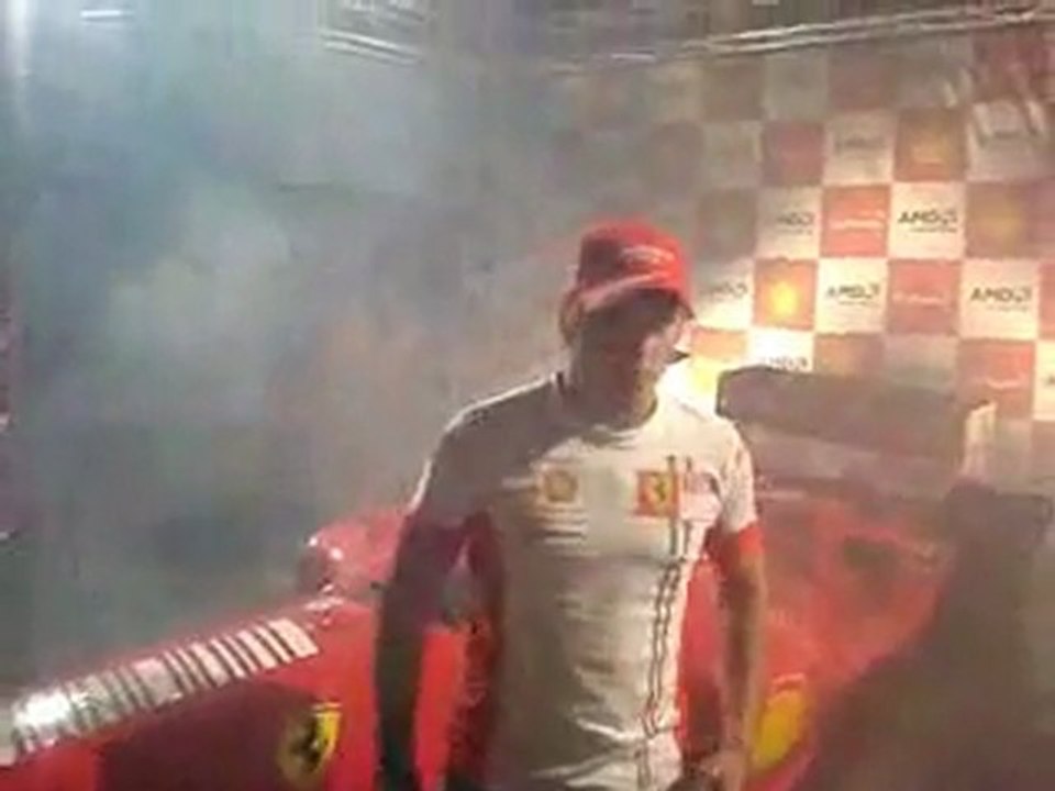 Kimi Räikkönen and the fog machine