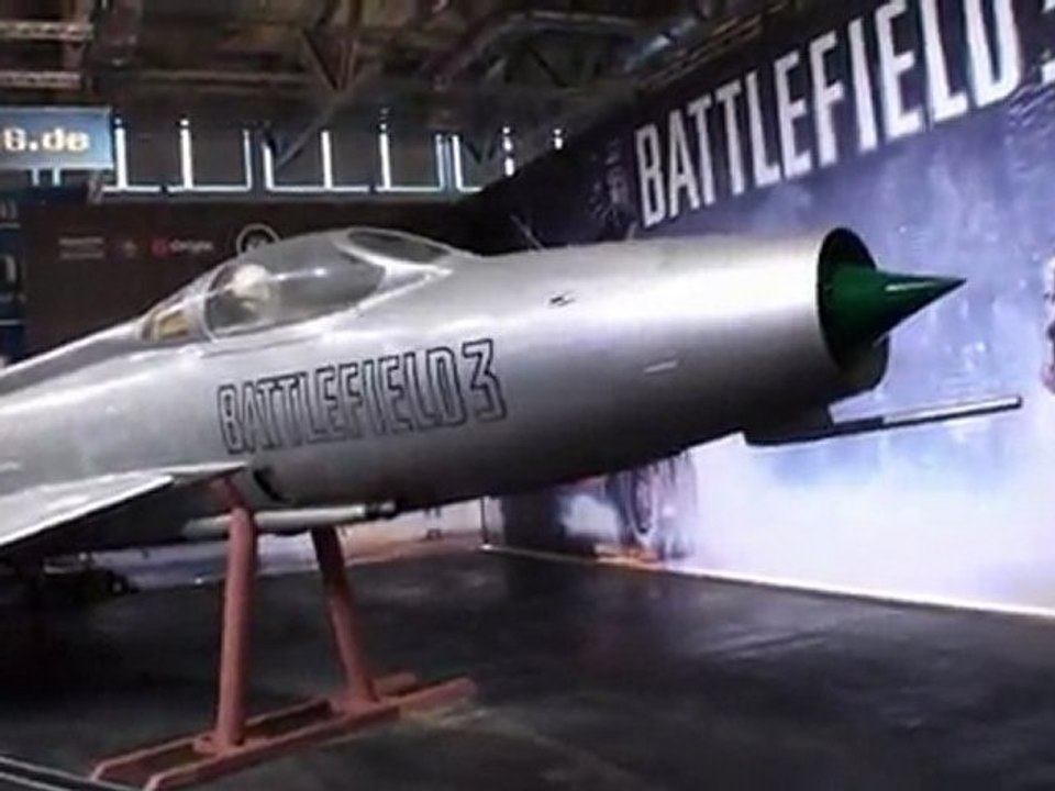 Battlefield 3 real-life Mig-21 jet at GamesCom 2011