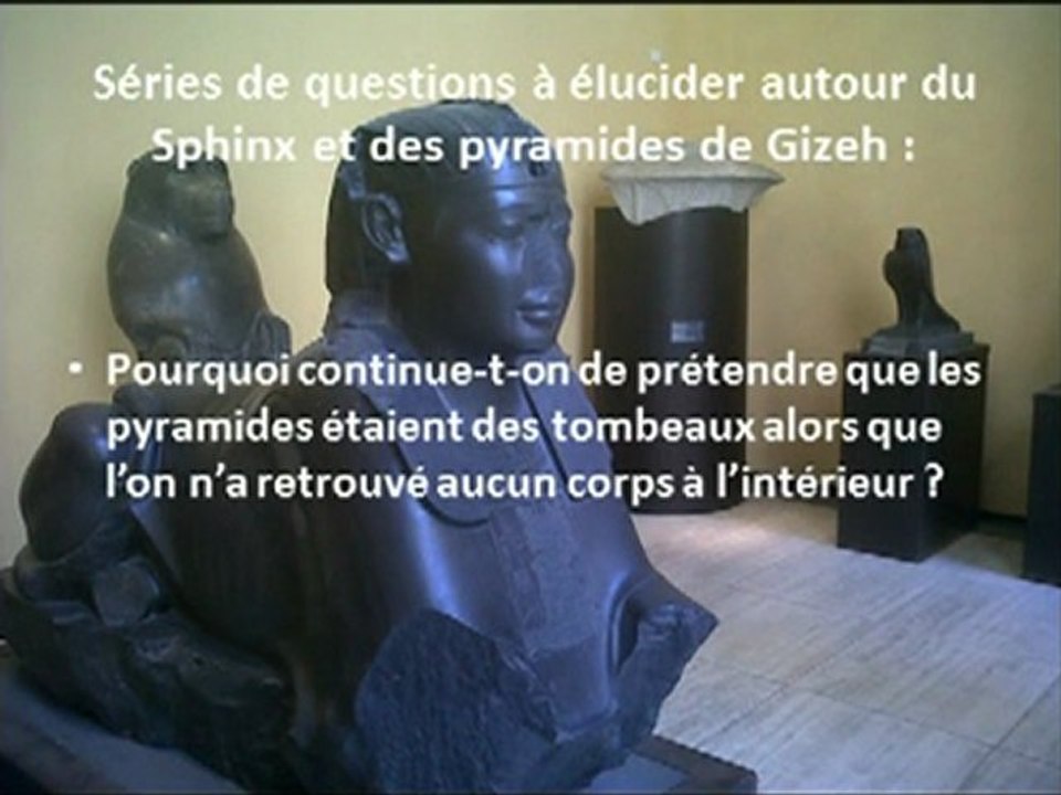 Enigmes autour du Sphinx et des pyramides de Guizeh