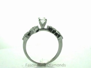 FDENS3050EMR  Emerald Cut Diamond Petite Swirl Engagement Ring