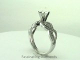 FDENS3044HT  Heart Shape Diamond Split Swirl Band Wedding Bridal Rings Set