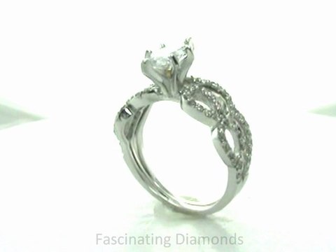 FDENS3040MQ Marquise Brilliant Diamond Split Band Wedding Bridal Rings Set