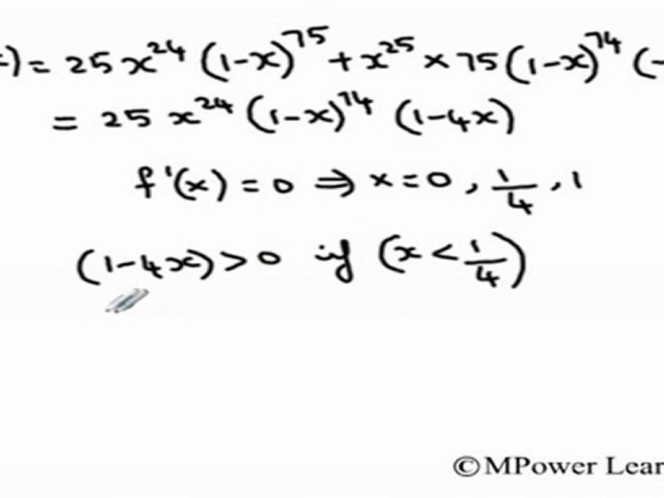 (Application of Derivatives) - Increasing and decreasing function
