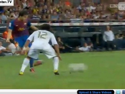 Supercoppa spagnola ritorno Barcellona-Real Madrid 17/08/2011-gol messi 3-2
