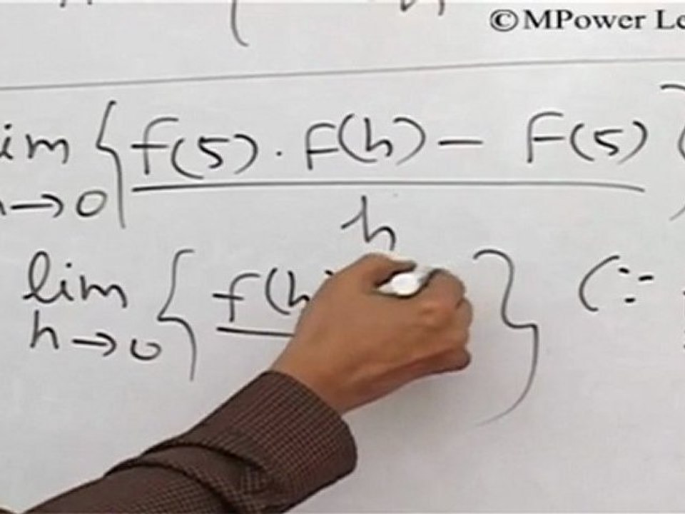 Differential Calculus (Differentiation) - Using the definition of derivative to get it