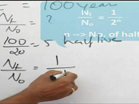 Nuclear Chemistry and Stereochemistry - Fraction remaining in decay