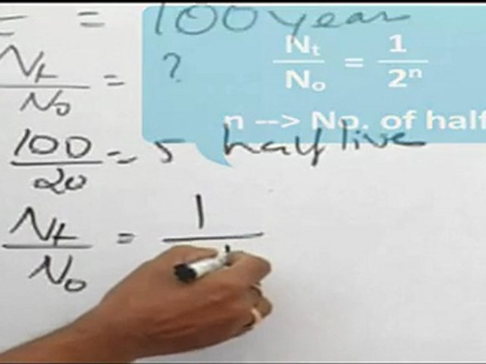 Nuclear Chemistry and Stereochemistry - Fraction remaining in decay