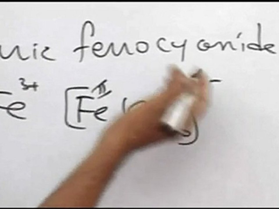 Purification and characterization of organic compounds - prussion Blue