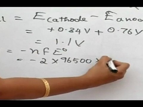 Redox reactions and its applications to electrochemistry - Calculation of E0 Cell