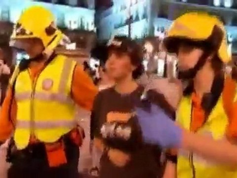 Protesters clash with Spanish police
