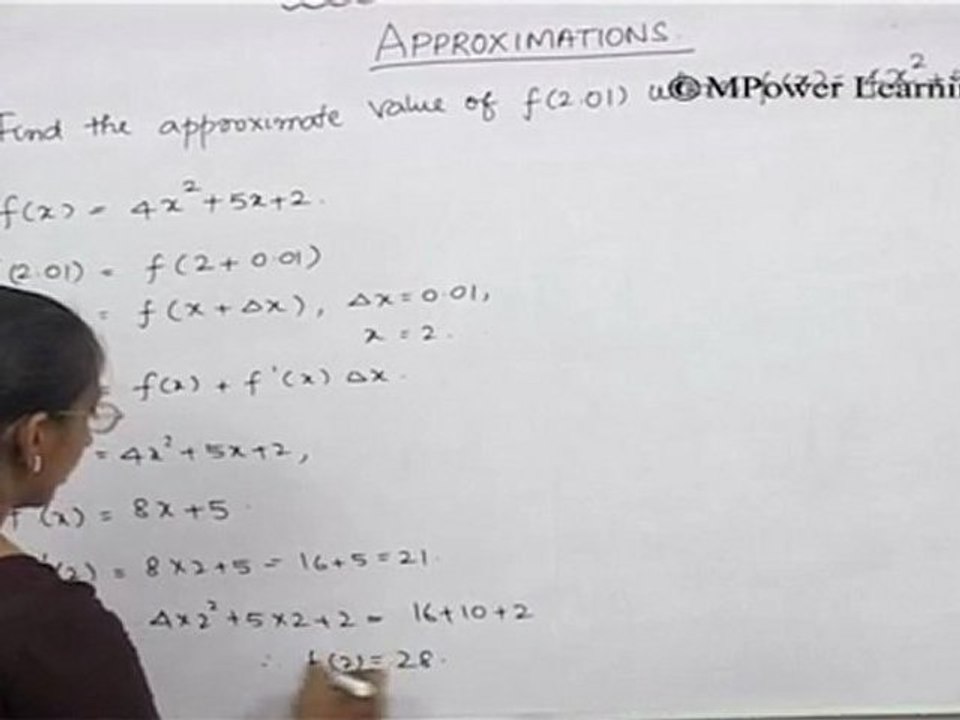 Application of Derivatives - Approximations