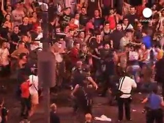 La policía interviene en Madrid para disolver la marcha...