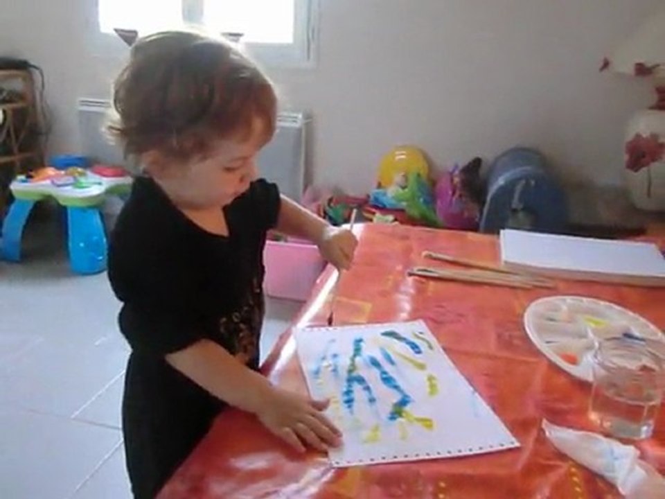 cédric qui fais de la peinture