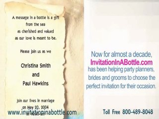 Message In A Bottle Invitations by InvitationInABottle.com