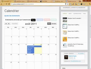Installer un calendrier d'évènements avec Ajax pour WordPress