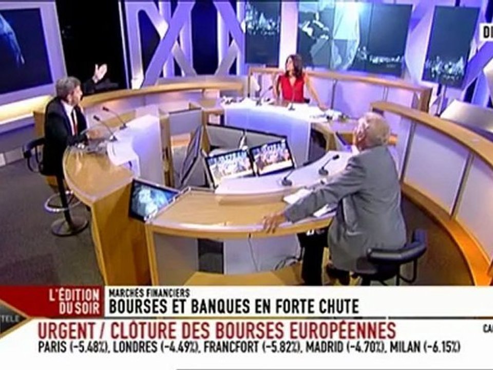 Jean Luc Mélenchon invité du journal d'I télé 18/8/2011