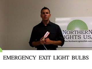 Descargar video: Emergency Exit sign light bulbs | http://www.NorthernLightsUSA.com