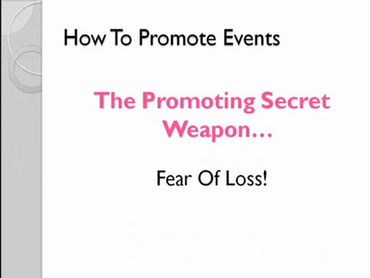 How To Promote Events