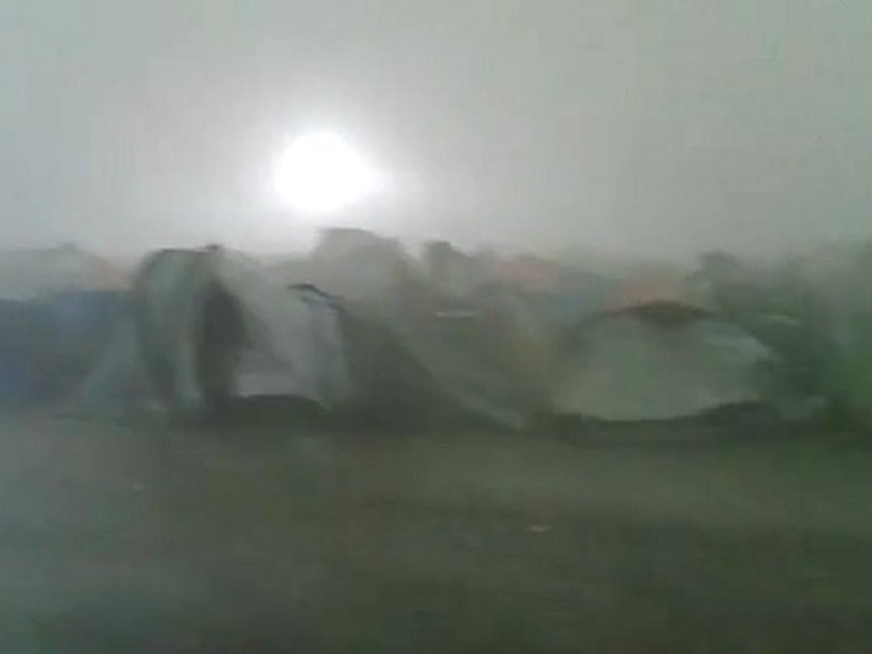 Sturmkatastrophe am Annual belgischen Music Festival -