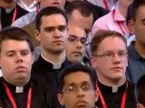 Pope confesses young pilgrims, encourages young seminarians.