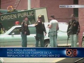Resctan cuerpos de helicóptero siniestrado