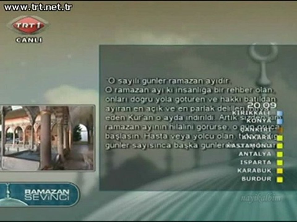 Adem Karabey Kuran  Ramazan 2011 TRT