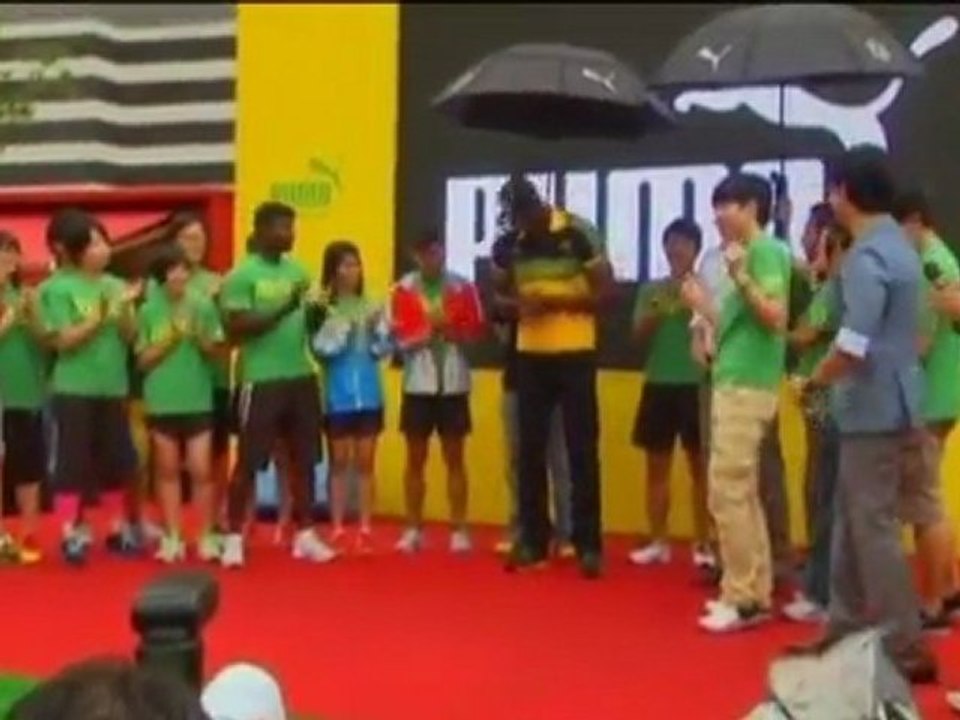 Usain  Bolt lässt sich in Südkorea feiern