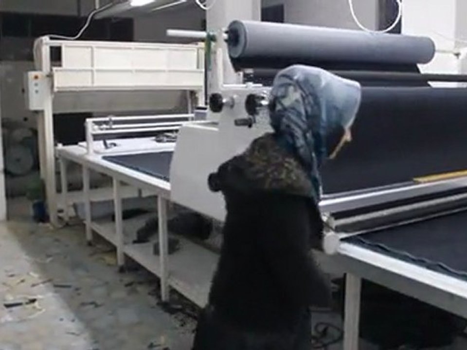 YUCEL MAKİNA YARI OTOMATİK KOT KUMAŞ SERİM  www.yucelmakine.com