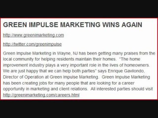 Green Impulse Marketing - G.I. Marketing Group Inc - Green I Marketing is in Wayne NJ