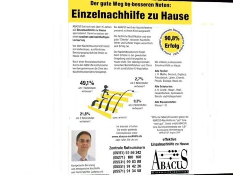 Einzelnachhilfeunterricht Holzminden ABACUS