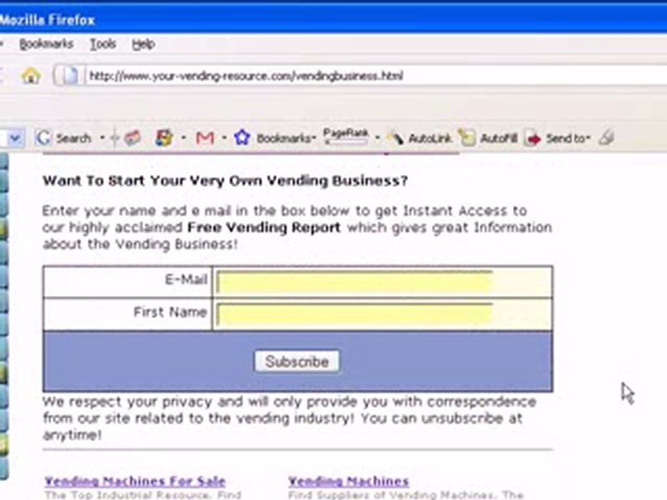Start A Vending Machine Business