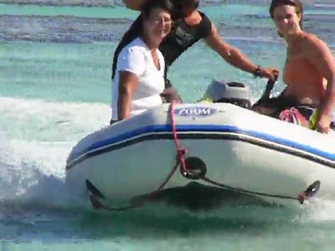 Rentrée dans le lagon de Tetiaroa