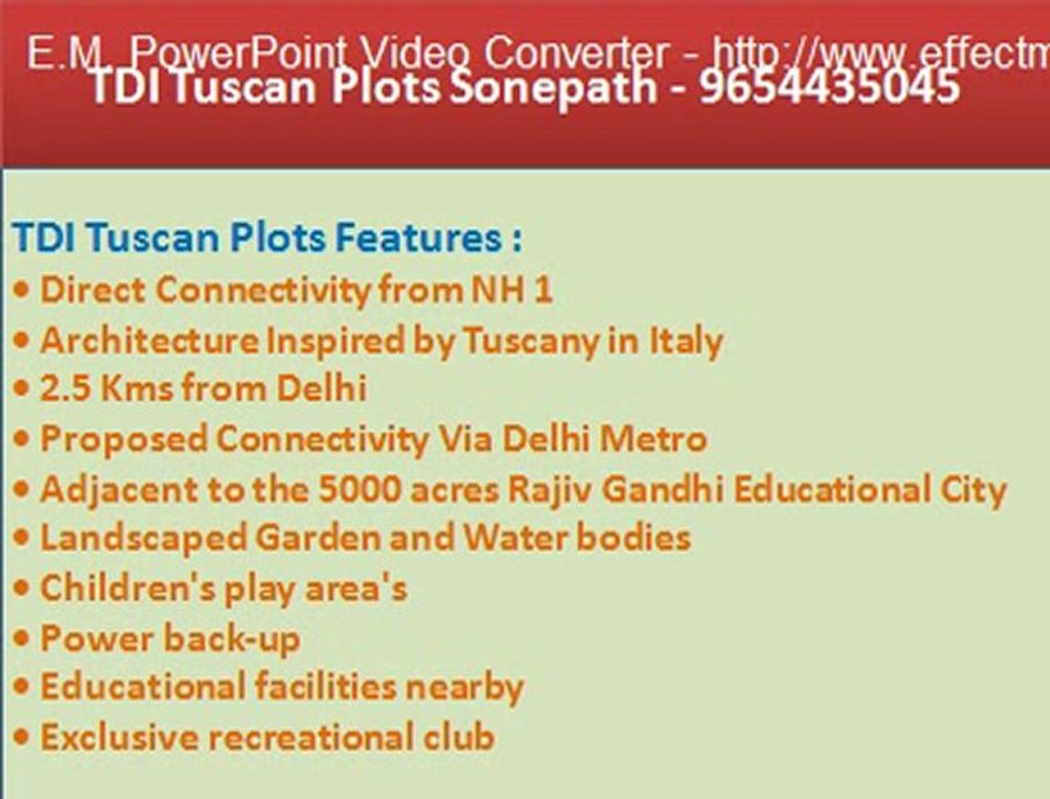 TDI Tuscan Plots,9654435045, TDI Plots Sonepath Kundli Haryana