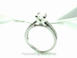 FDENS3010PRR  2-Row Princess Cut Diamond Engagement Ring In Micro Pave-Setting