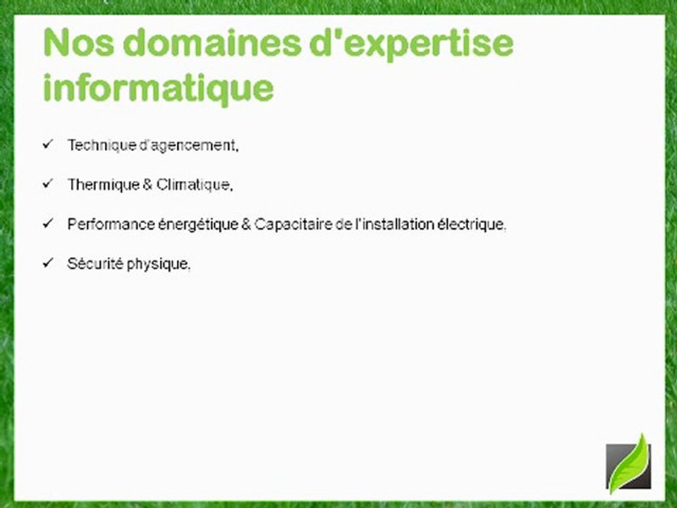 Green Data Services - Audit / Bilan / Construction / Démantelement - Salle serveurs / Data Center