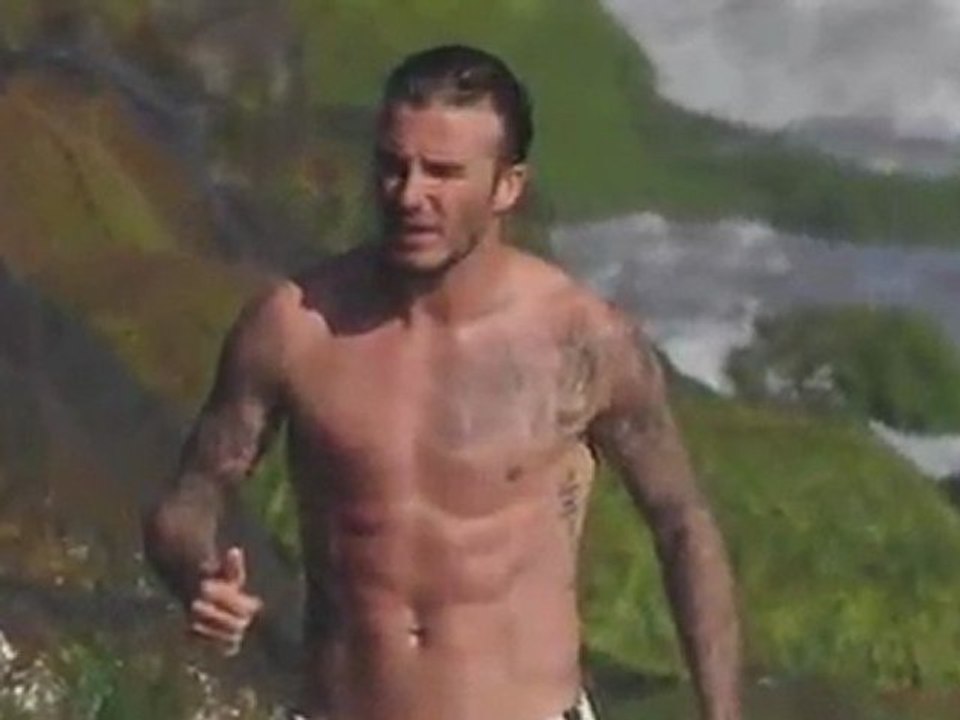 Beckham zeigt den Jungs das Fliegen